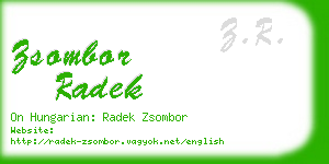 zsombor radek business card